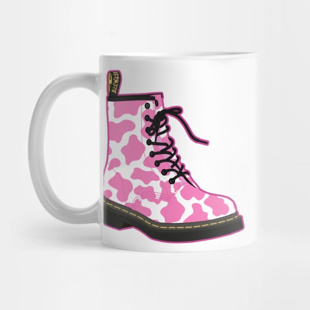 Pink Cow Doc Marten Boot by sydneyurban